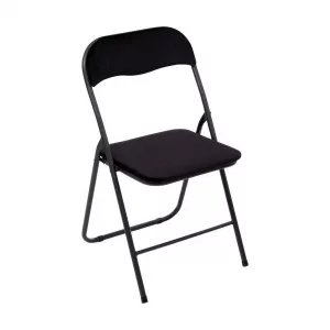 Chaise velours noir