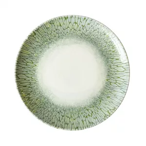 Grande assiette verte Linéa